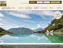 Tablet Screenshot of hotel-kiendl.com